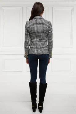 Holland Cooper Knightsbridge Blazer Large Scale Prince Of Wales Mono New