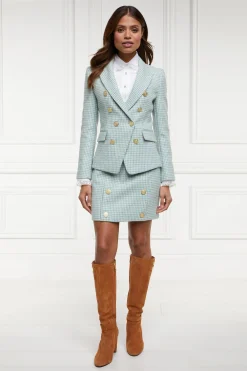 Holland Cooper Knightsbridge Blazer Teal Houndstooth Outlet