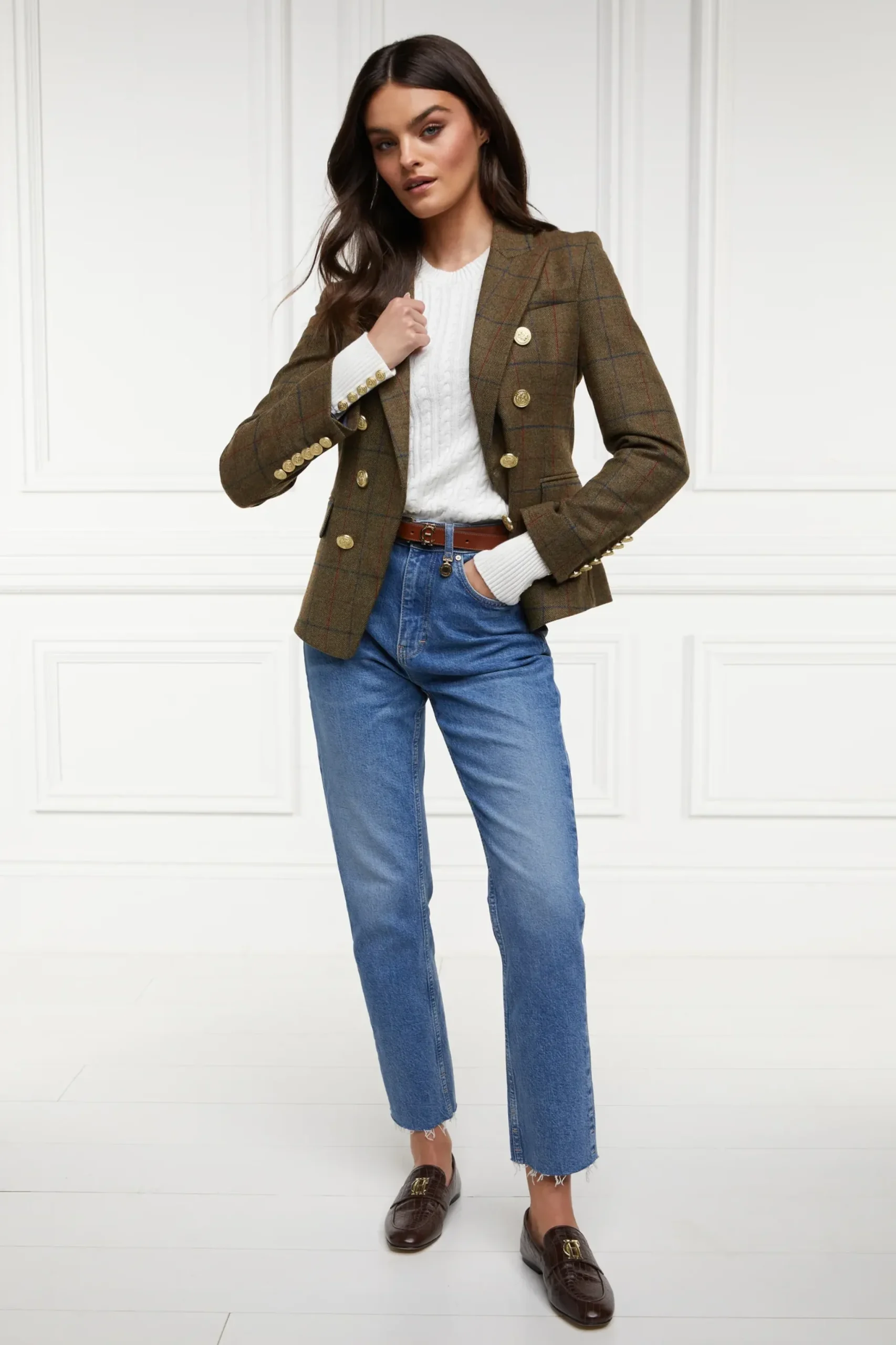 Holland Cooper Knightsbridge Blazer Glen Green New