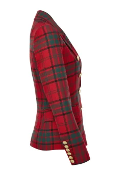 Holland Cooper Knightsbridge Blazer Red Tartan Discount