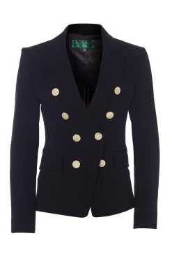 Holland Cooper Knightsbridge Blazer Black Linen Best