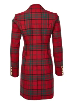 Holland Cooper Knightsbridge Coat Red Tartan Sale