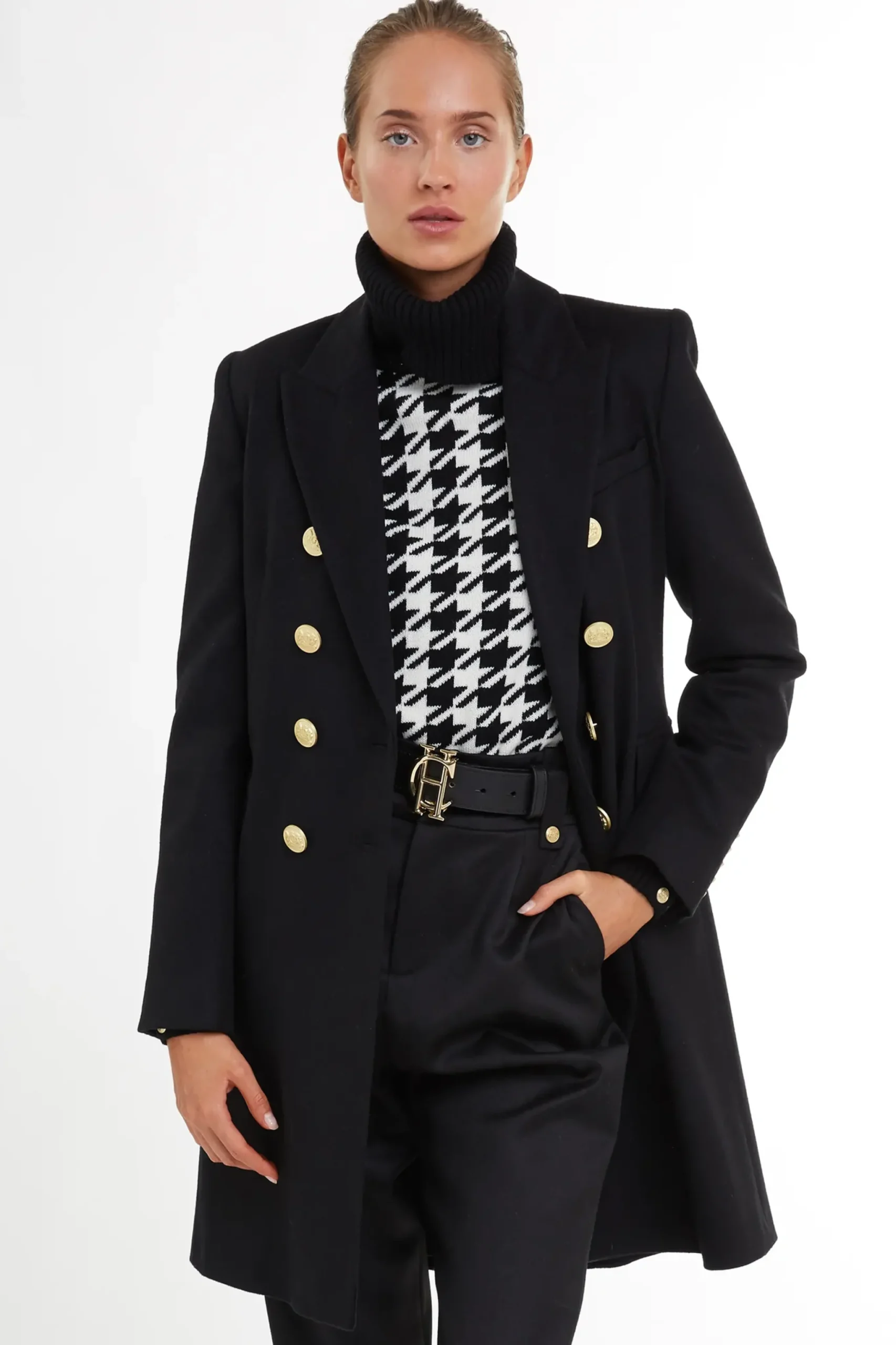 Holland Cooper Knightsbridge Coat Black New