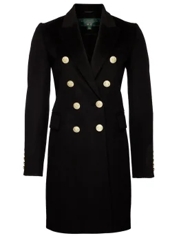 Holland Cooper Knightsbridge Coat Black New