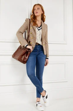 Holland Cooper Knightsbridge Court Trainer Black Croc Outlet