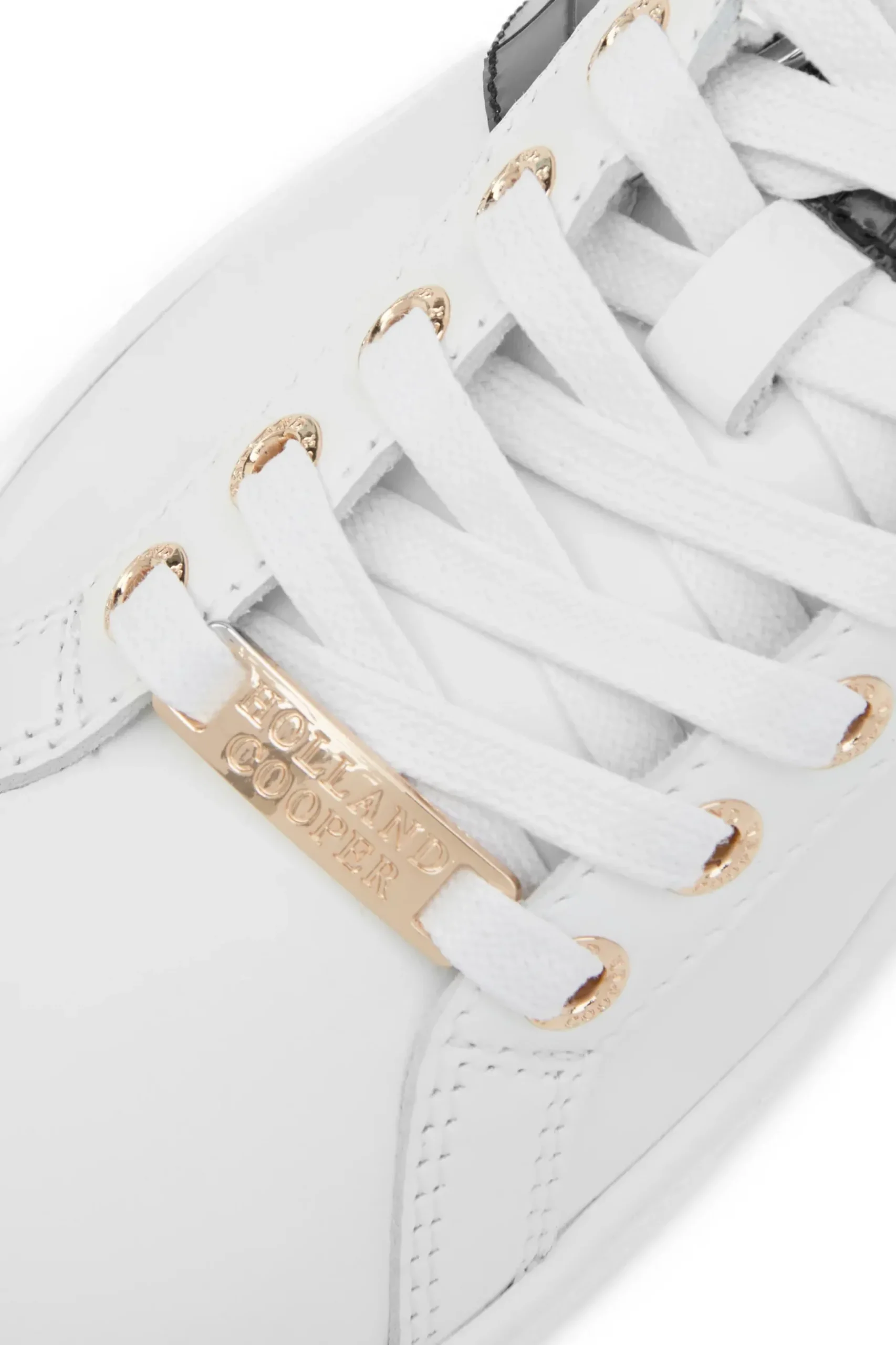 Holland Cooper Knightsbridge Court Trainer Black Croc Outlet