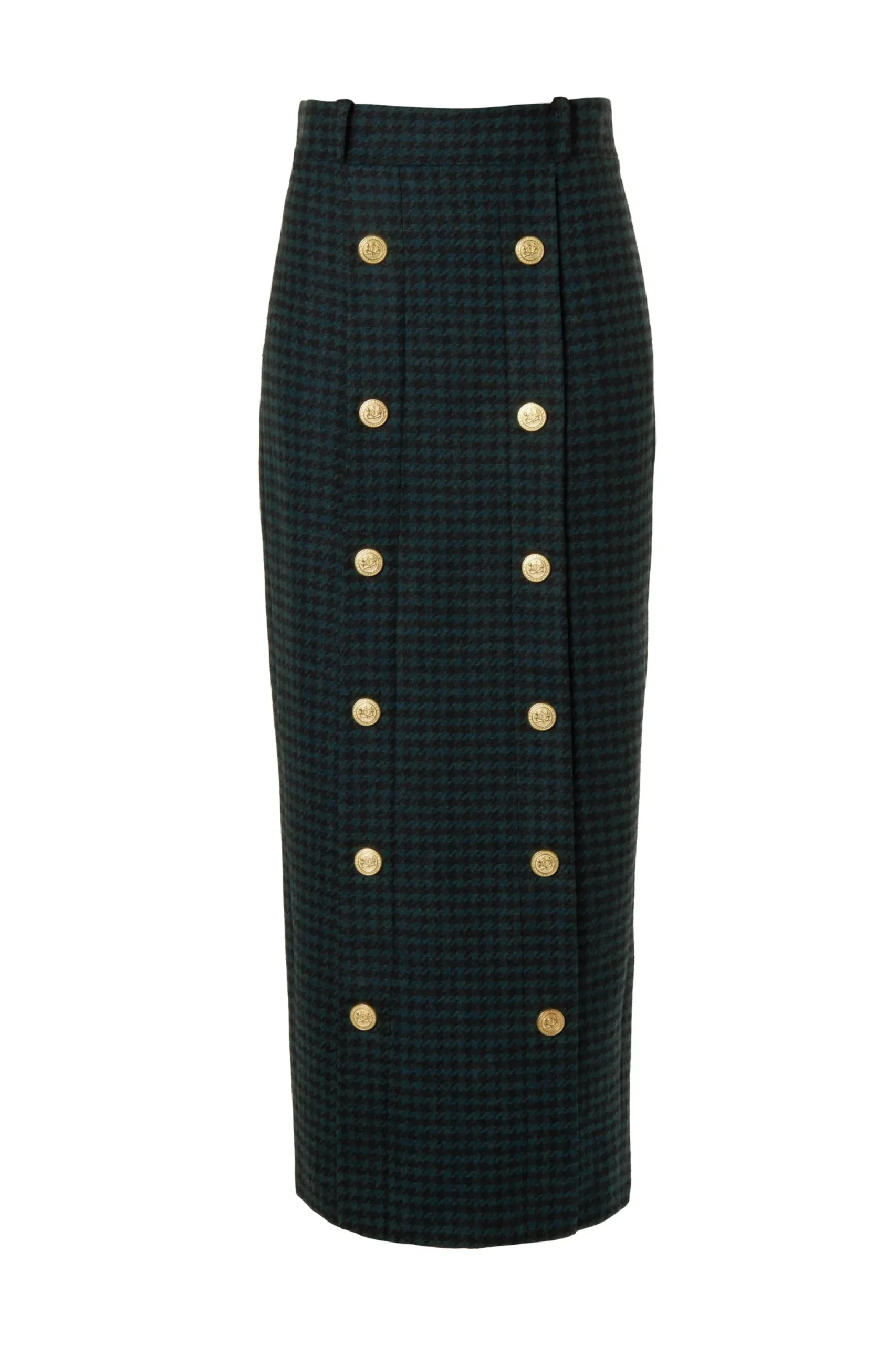 Holland Cooper Knightsbridge Maxi Skirt Emerald Houndstooth Clearance