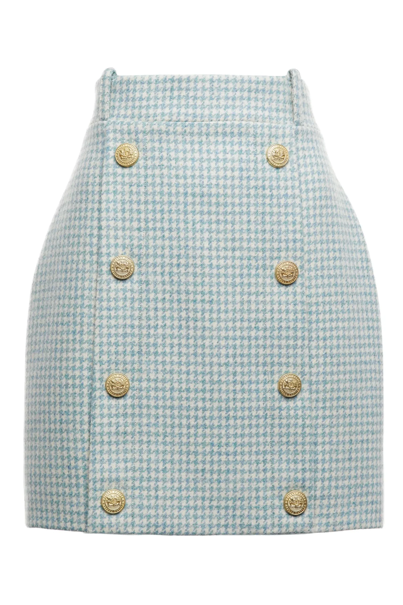Holland Cooper Knightsbridge Skirt Teal Houndstooth Clearance
