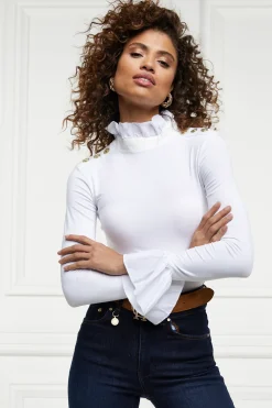 Holland Cooper Lilibet Jersey Tee White New