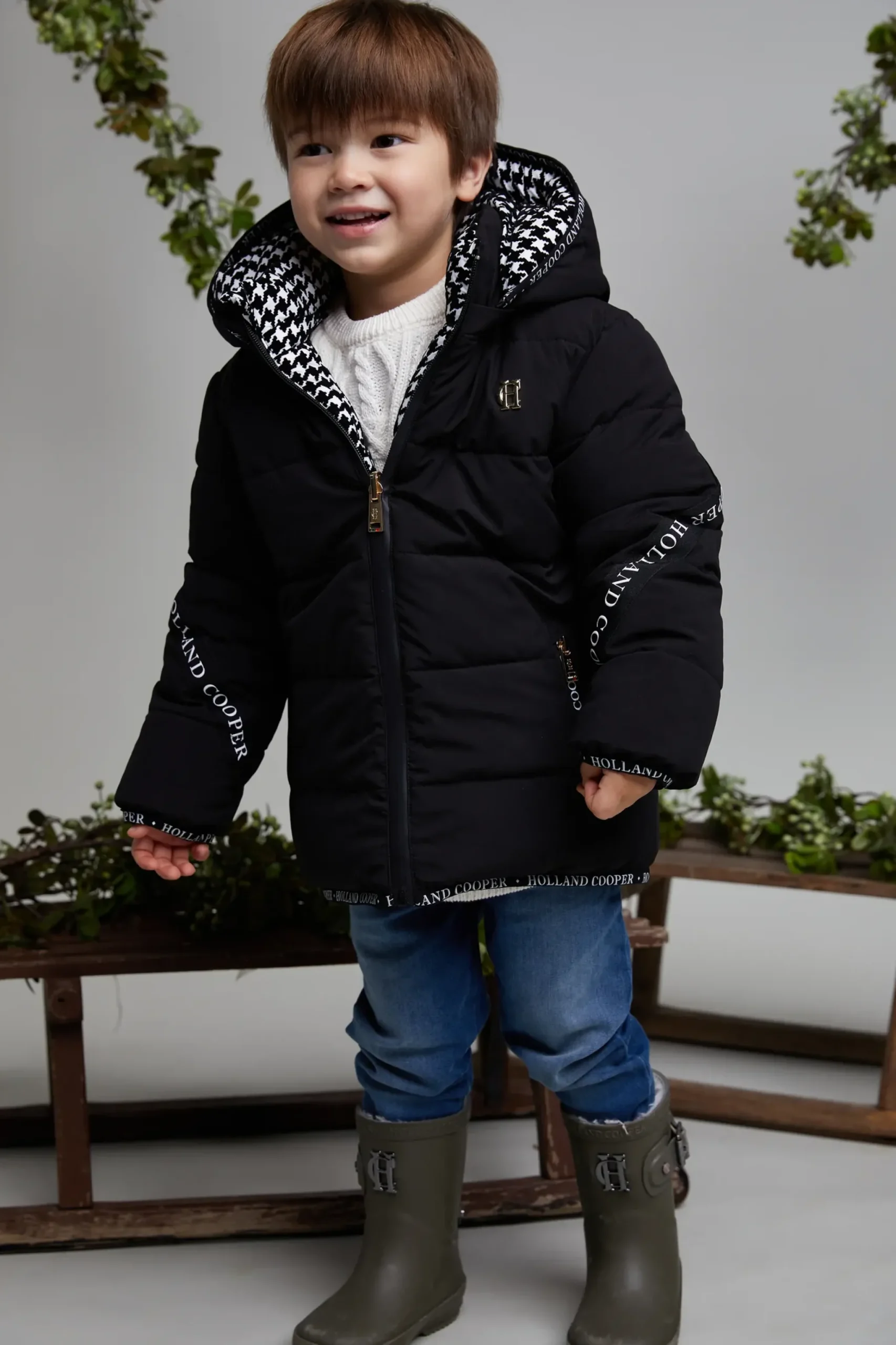 Holland Cooper Little Wellie - Toddler Dinosaur Green Sale