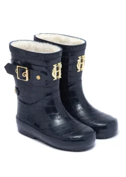 Holland Cooper Little Wellie - Toddler Midnight Feast Navy Croc Clearance