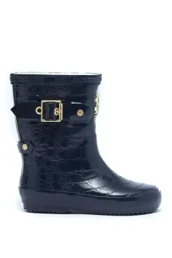 Holland Cooper Little Wellie - Toddler Midnight Feast Navy Croc Clearance