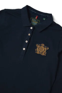 Holland Cooper Long Sleeve Crest Polo New