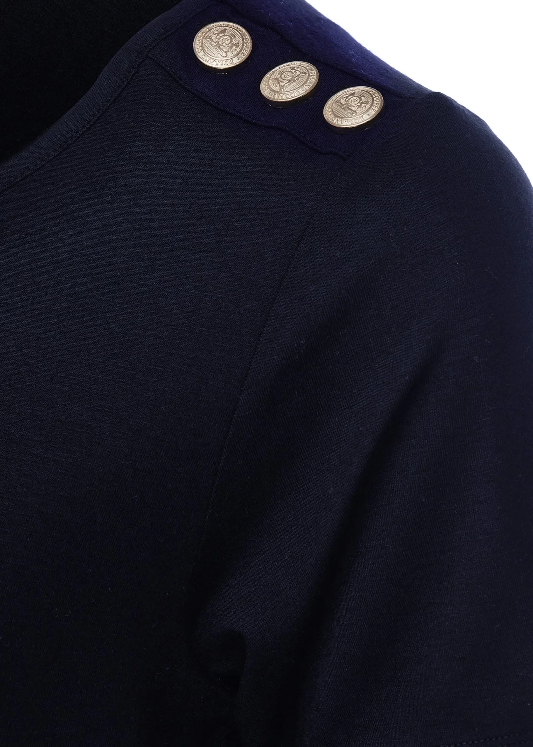 Holland Cooper Long Sleeve V-Neck Tee Ink Navy Online