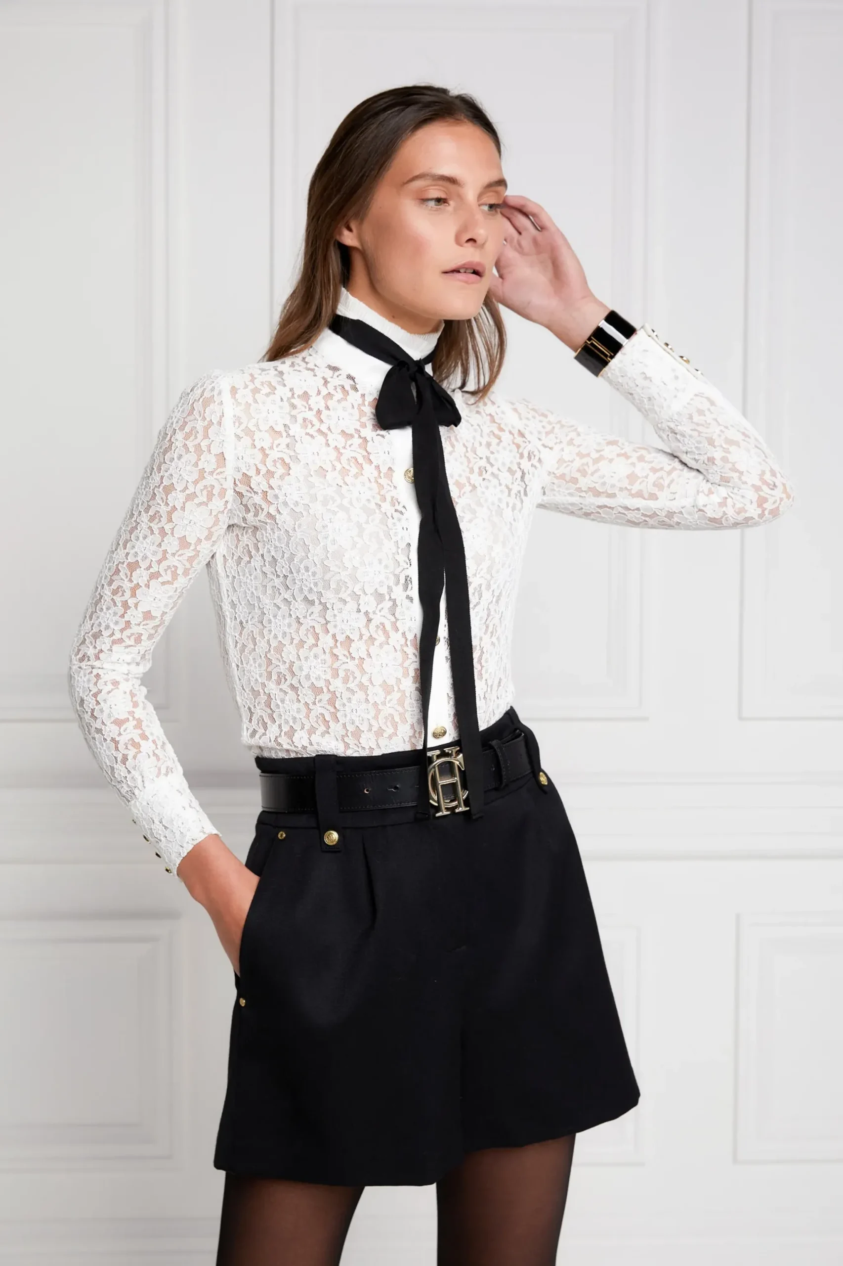 Holland Cooper Luxe Tailored Short Black Barathea Clearance