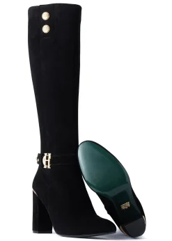 Holland Cooper Marlborough Knee Boot Black Best