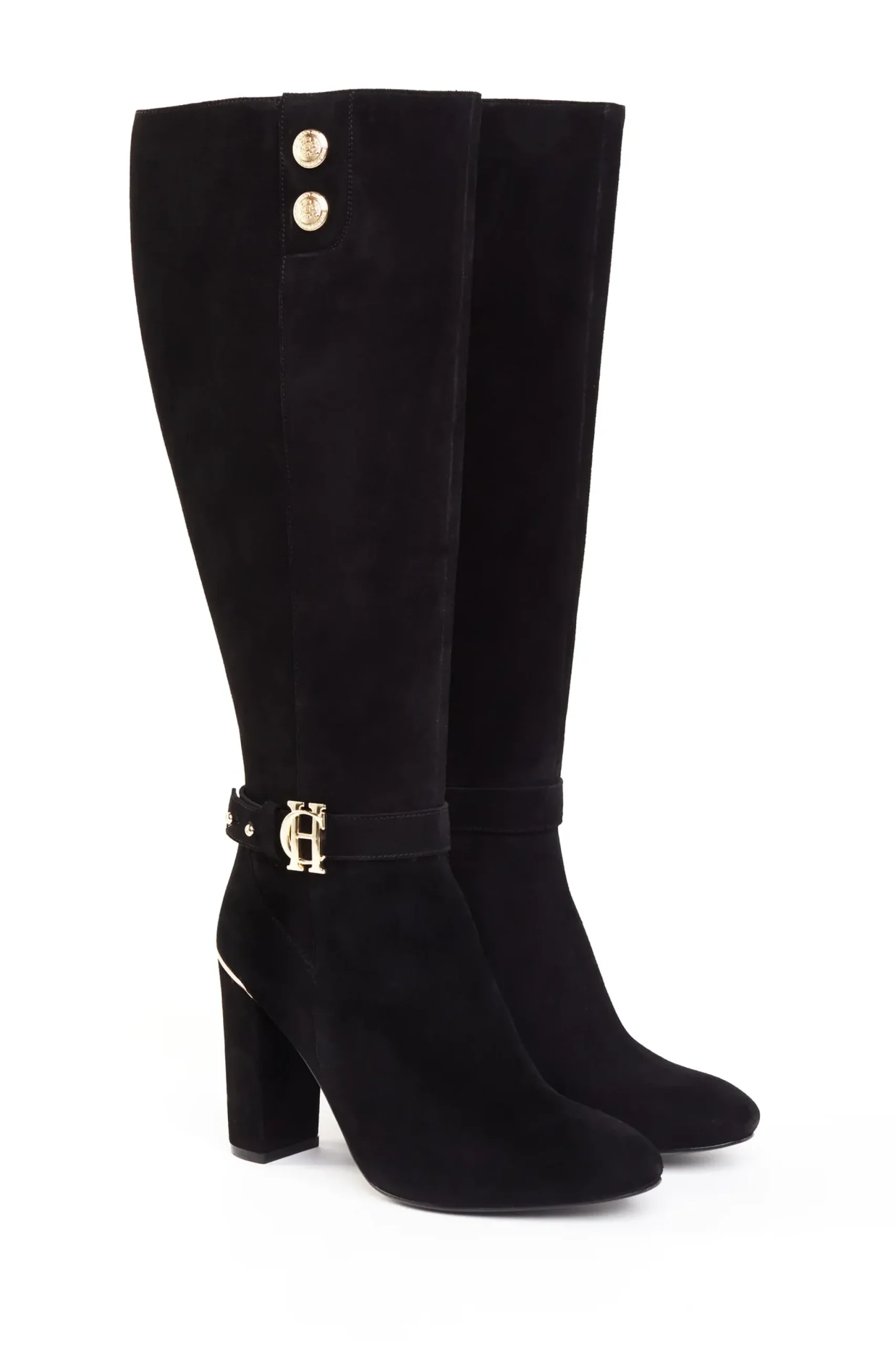 Holland Cooper Marlborough Knee Boot Black Best