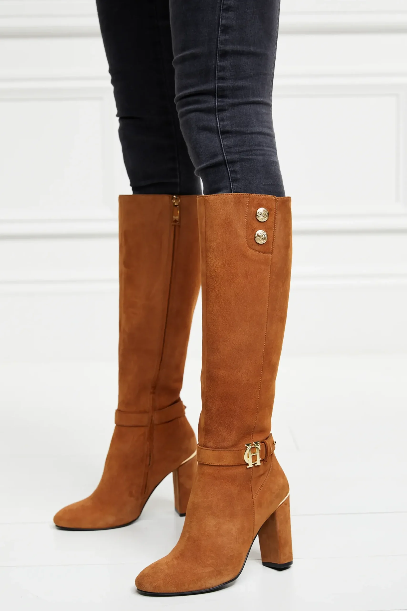 Holland Cooper Marlborough Knee Boot Tan Hot