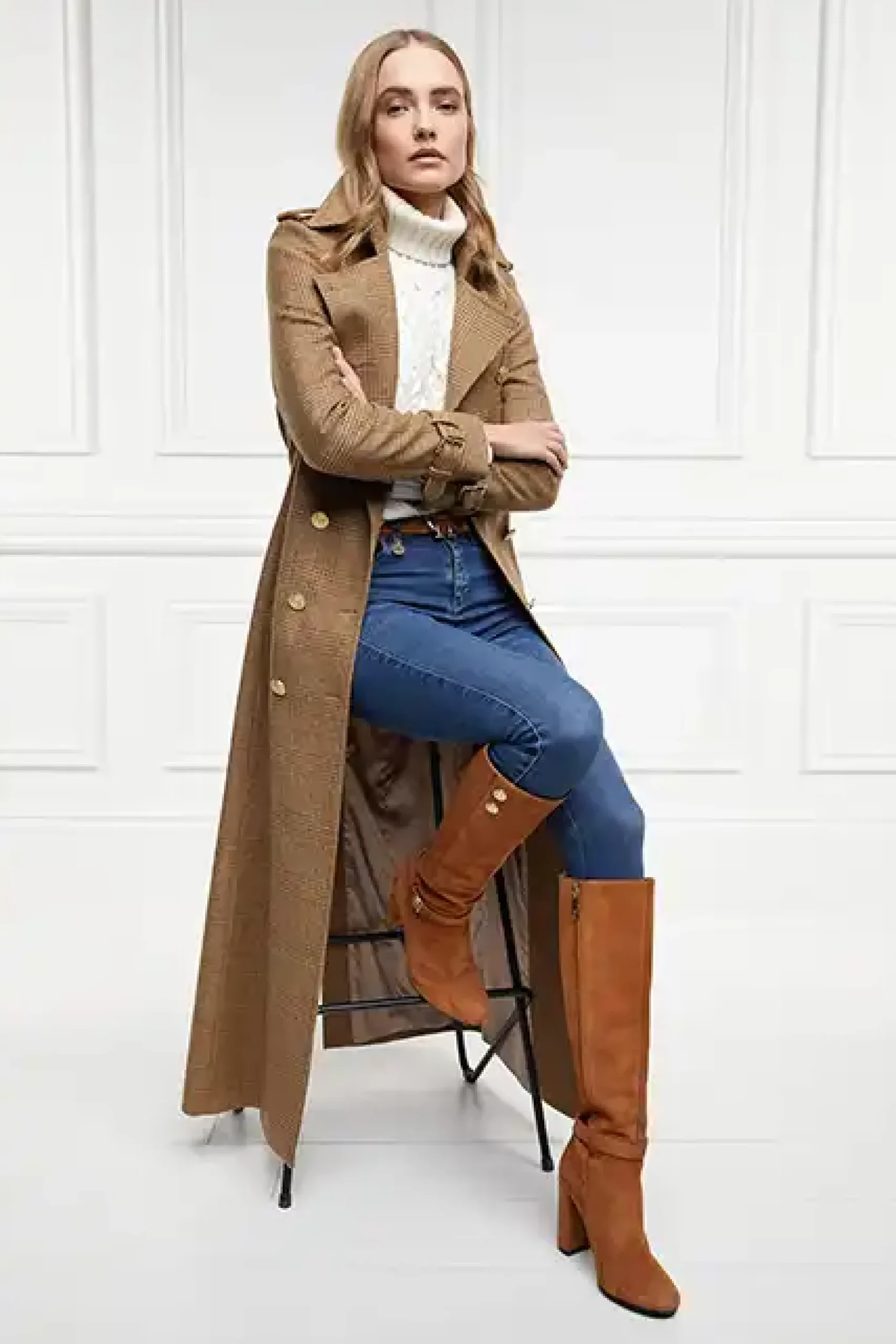 Holland Cooper Marlborough Knee Boot Tan Hot