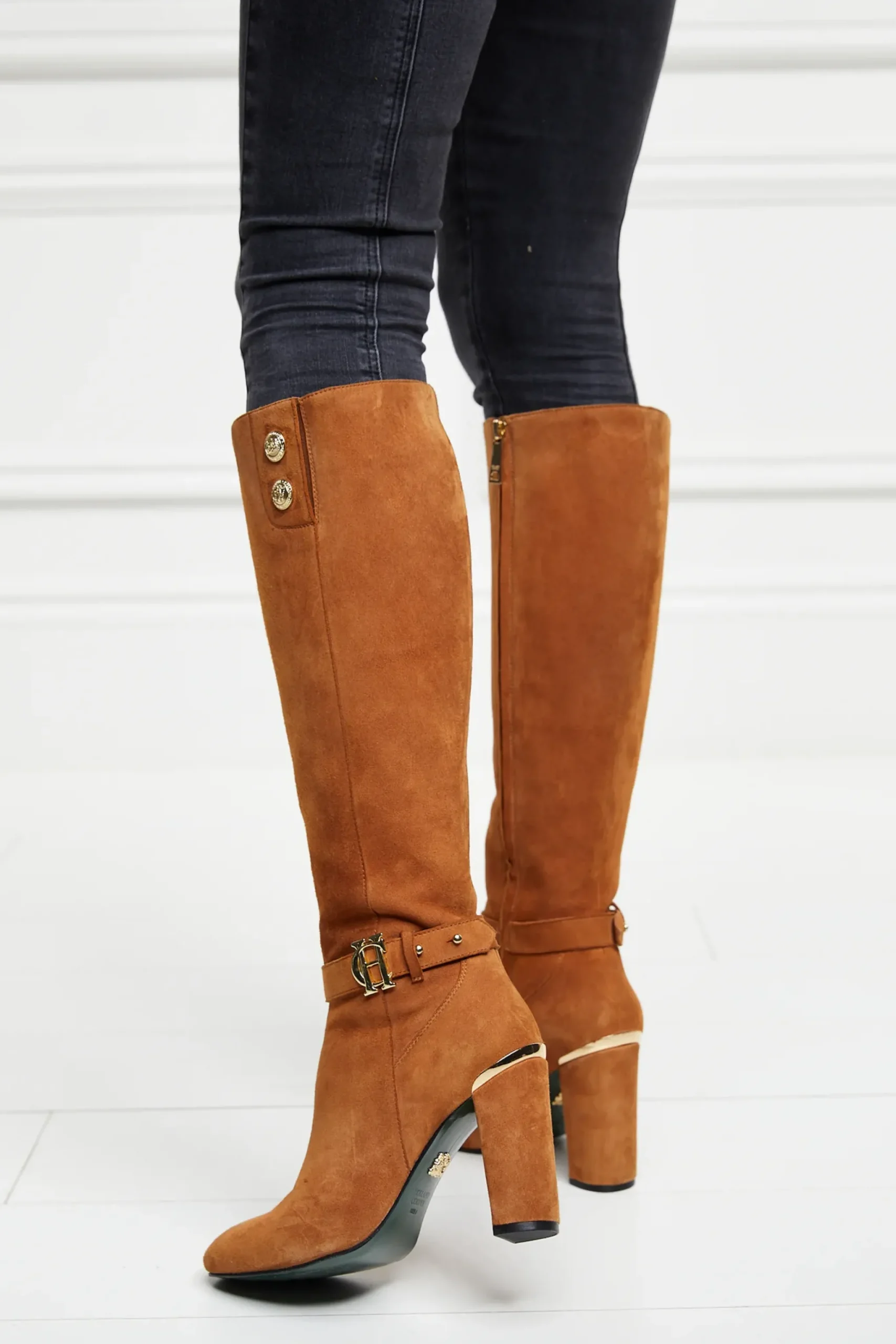 Holland Cooper Marlborough Knee Boot Tan Hot