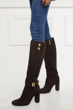 Holland Cooper Marlborough Knee Boot Chocolate Outlet