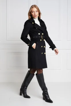 Holland Cooper Marlborough Trench Coat Soft Black Online