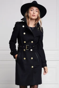 Holland Cooper Marlborough Trench Coat Soft Navy Outlet