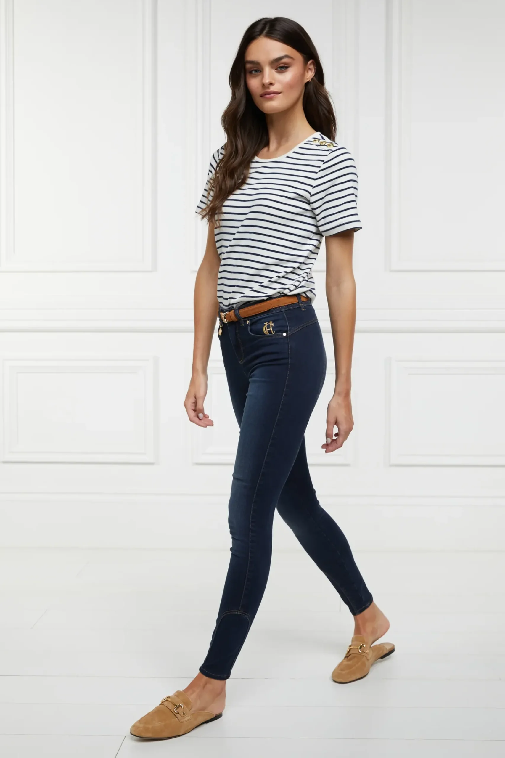 Holland Cooper Mid-Rise Jodhpur Jean Deep Indigo Clearance