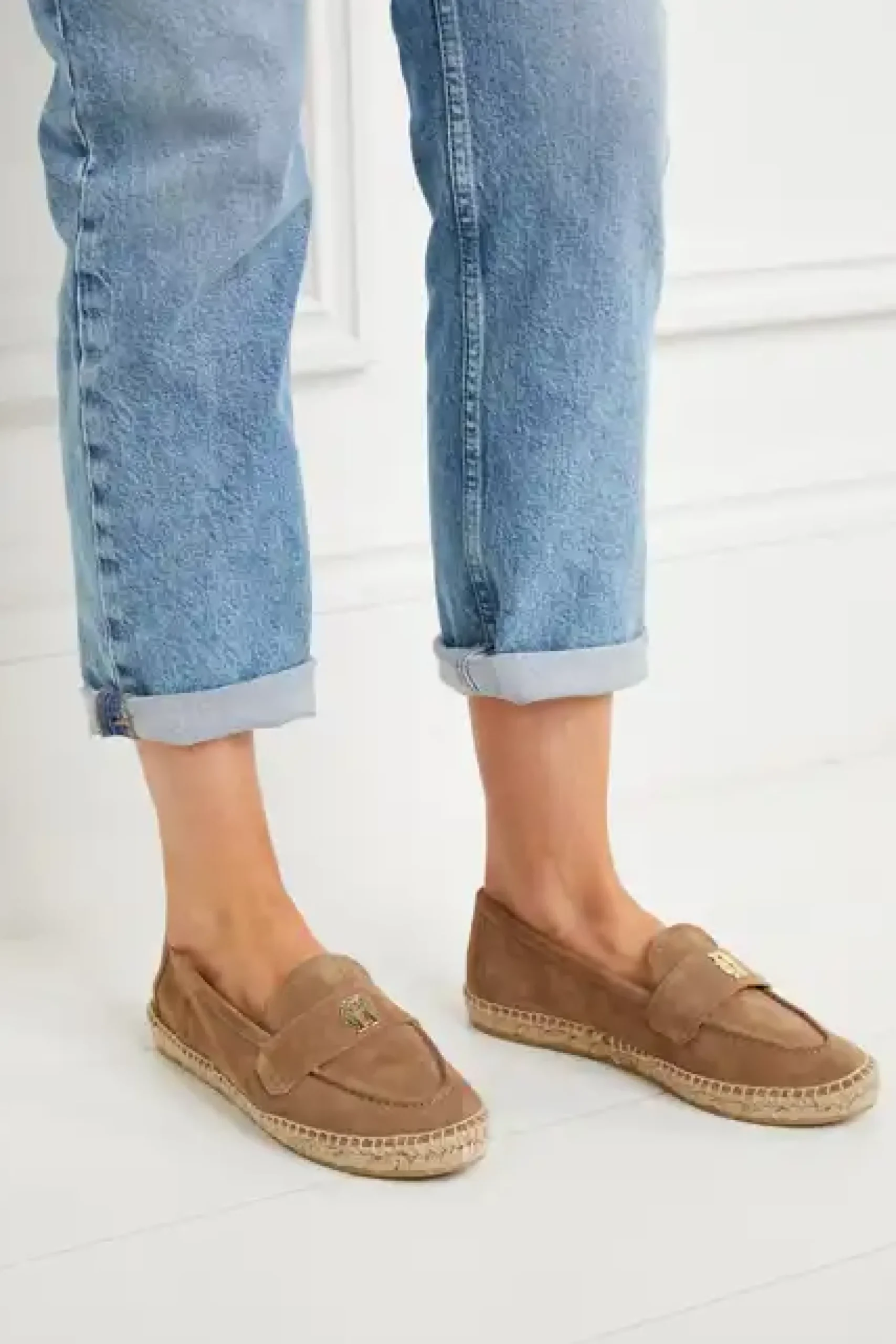 Holland Cooper Monaco Espadrille Loafer Taupe Best