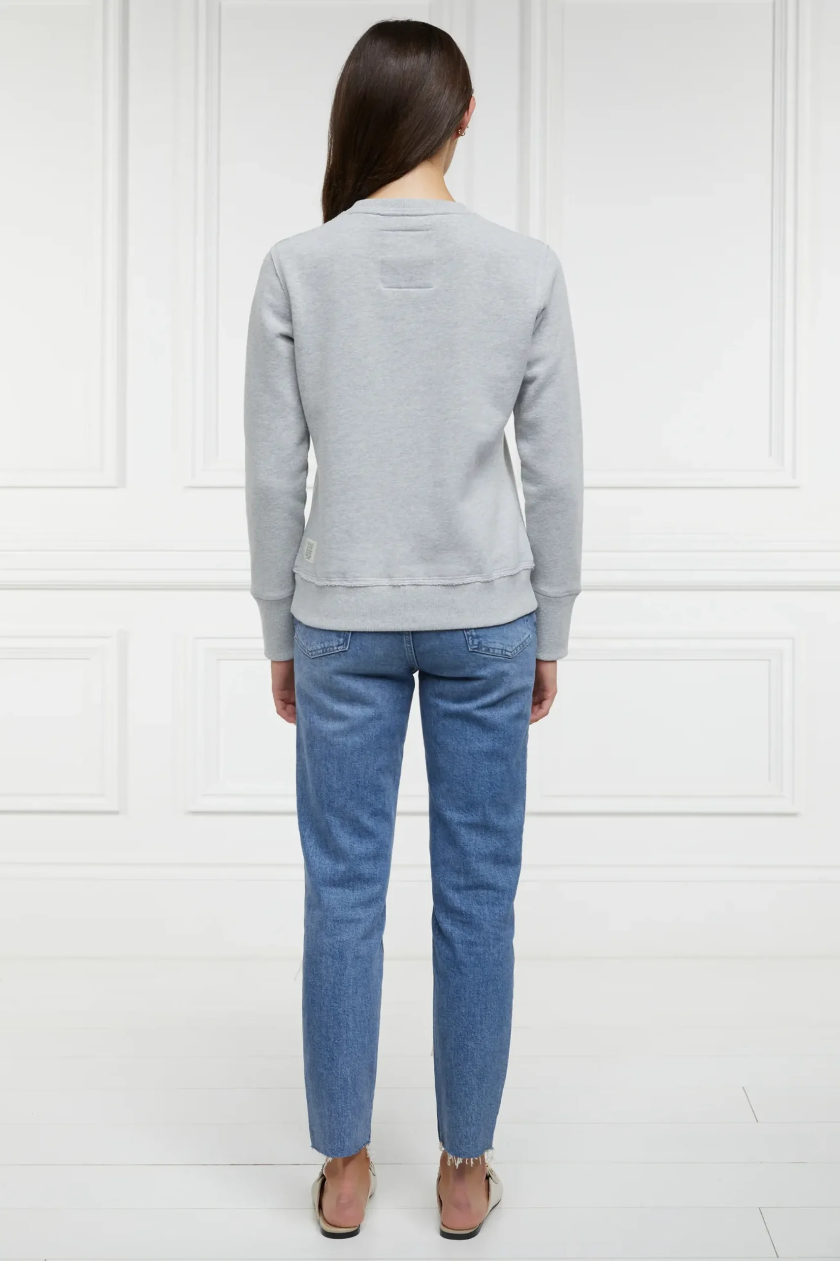 Holland Cooper Monogram Crew Neck Sweat Grit Marl Sale