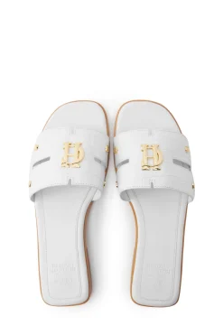 Holland Cooper Monogram Slides White Croc Sale