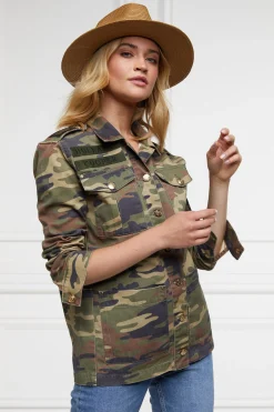 Holland Cooper Premium Artillery Jacket Washed Camo Hot