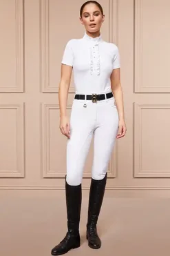 Holland Cooper Premium Competition Mid Rise Breeches White Sale