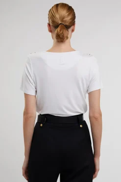 Holland Cooper Relax Fit Crew Neck Tee White Sale