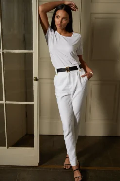 Holland Cooper Relax Fit Crew Neck Tee White Sale