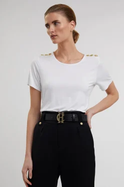 Holland Cooper Relax Fit Crew Neck Tee White Sale