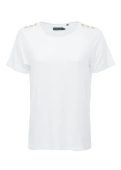 Holland Cooper Relax Fit Crew Neck Tee White Sale