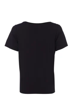 Holland Cooper Relax Fit V-Neck Tee Black Best