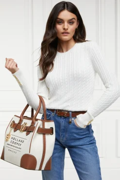 Holland Cooper Seattle Cable Crew Knit White