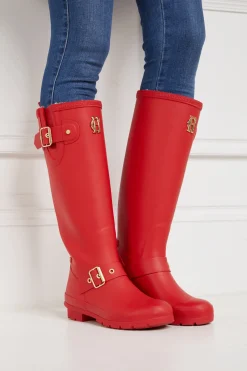 Holland Cooper Sherpa Lined Regency Wellington Heritage Red