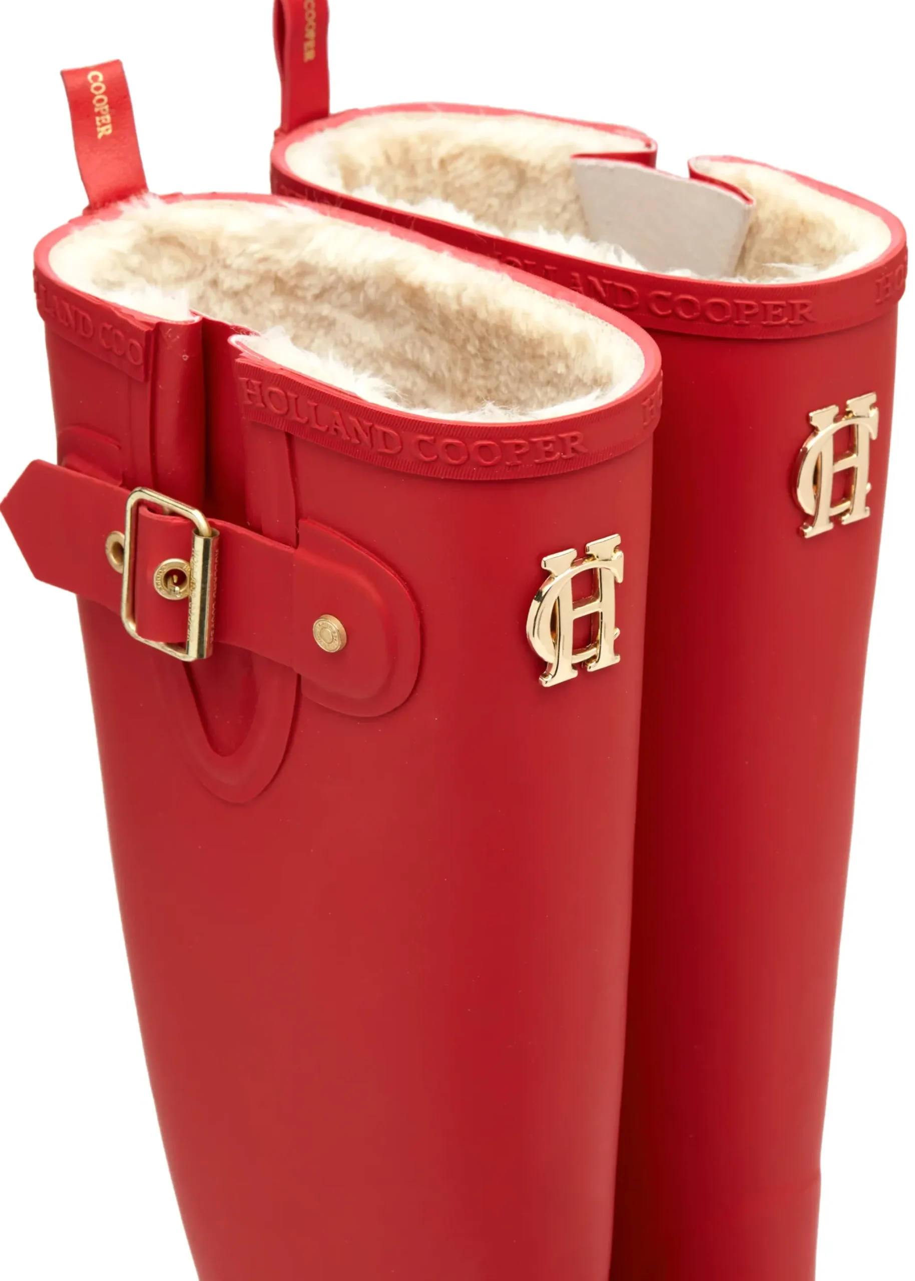 Holland Cooper Sherpa Lined Regency Wellington Heritage Red