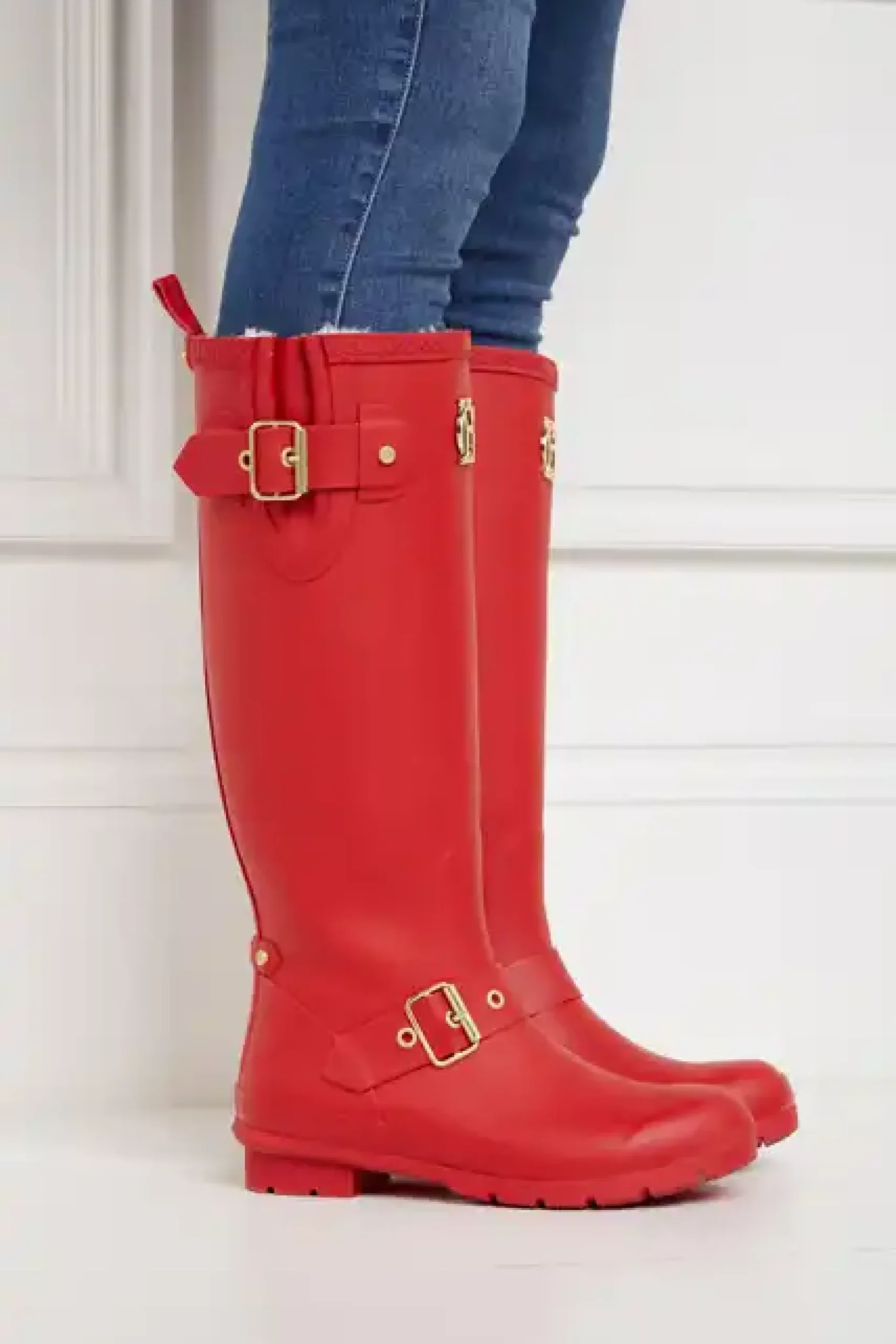 Holland Cooper Sherpa Lined Regency Wellington Heritage Red