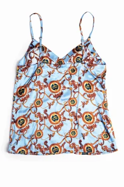 Holland Cooper Silk Camisole Sky Blue Discount