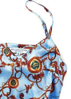 Holland Cooper Silk Camisole Sky Blue Discount