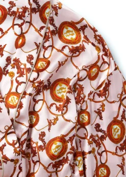 Holland Cooper Silk Dressing Gown Blush Hot