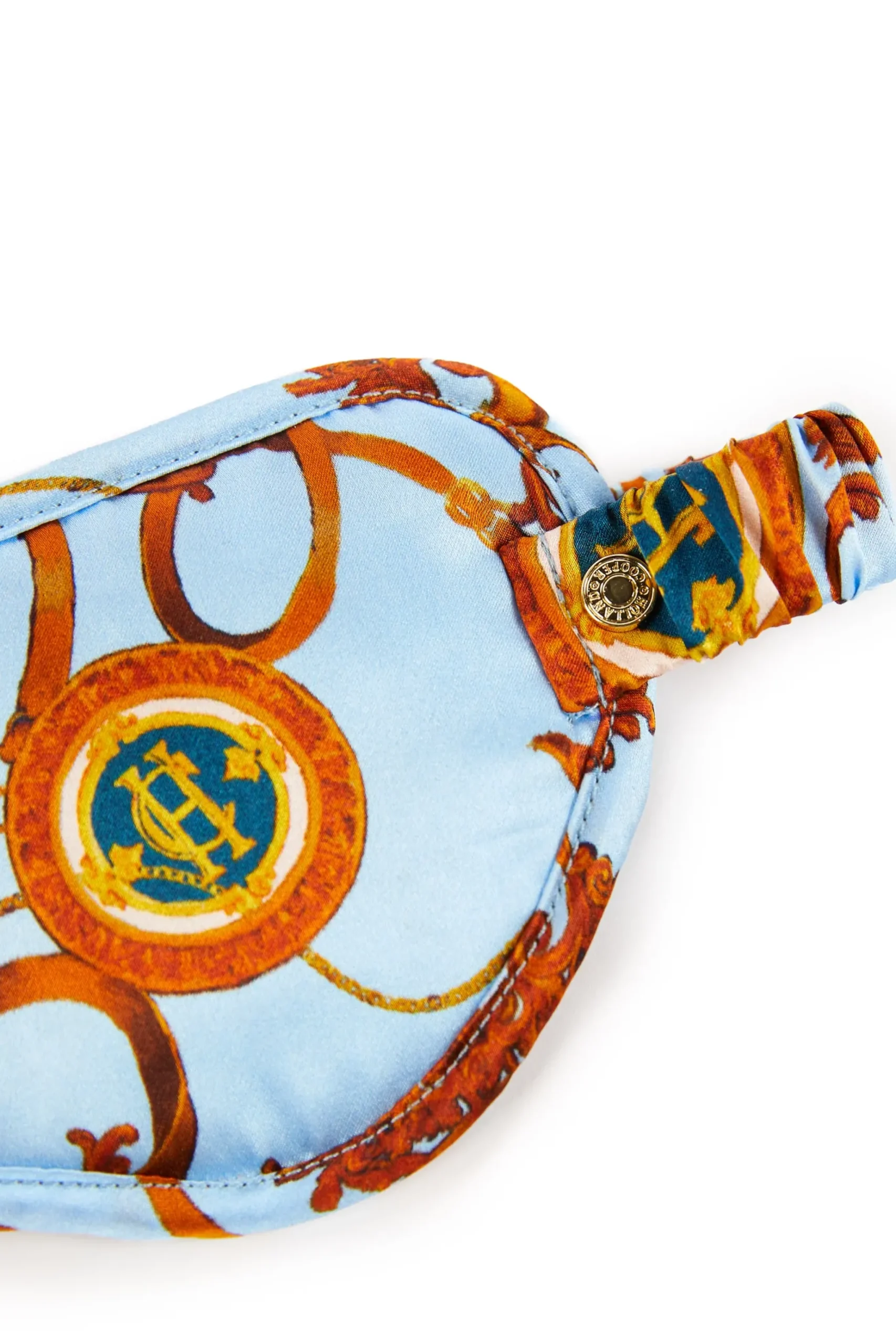 Holland Cooper Silk Eye Mask Sky Blue Clearance