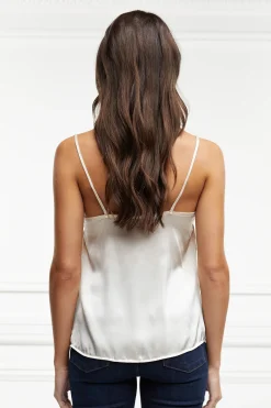 Holland Cooper Silk Lace Cami Oyster Sale