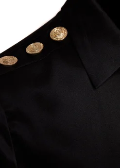 Holland Cooper Silk V-Neck Blouse Black Online