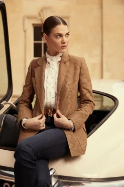 Holland Cooper Single Breasted Field Blazer Tawny Online