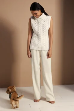 Holland Cooper Sleeveless Knit Natural Outlet